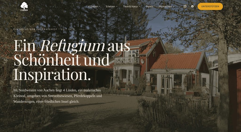4 Linden Aachen: Die Webseite